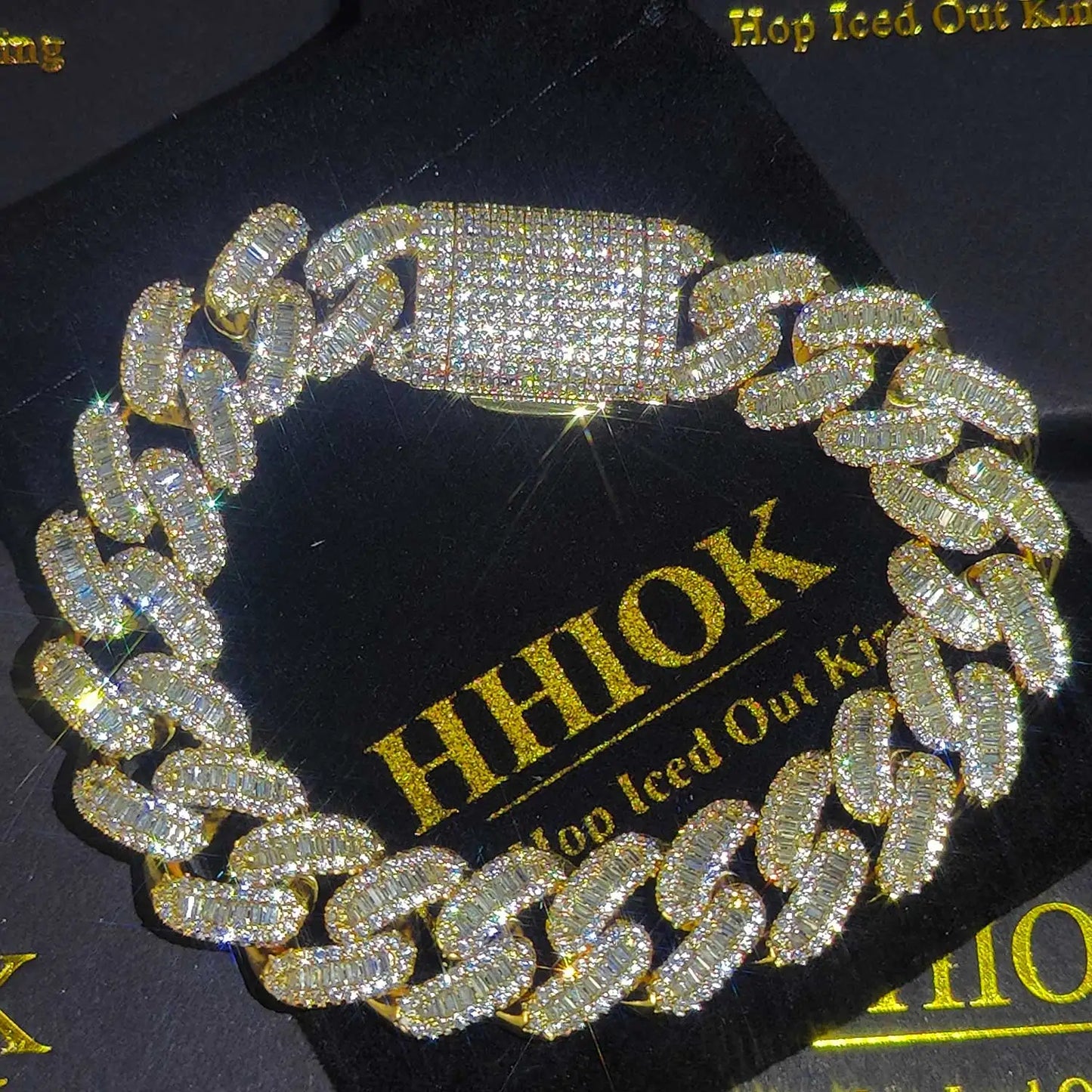 Hip Hop Claw Setting Rectangle 5A Cubic Zirconia Bling Iced Out 15mm Curb Miami Cuban Link Bracelets for Men Rapper Jewelry